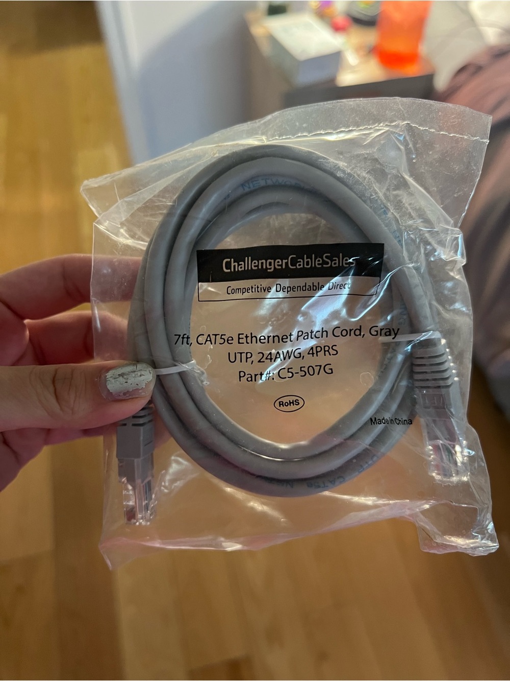 ChallengerCableSales 7ft CAT5e Ethernet Patch Cable